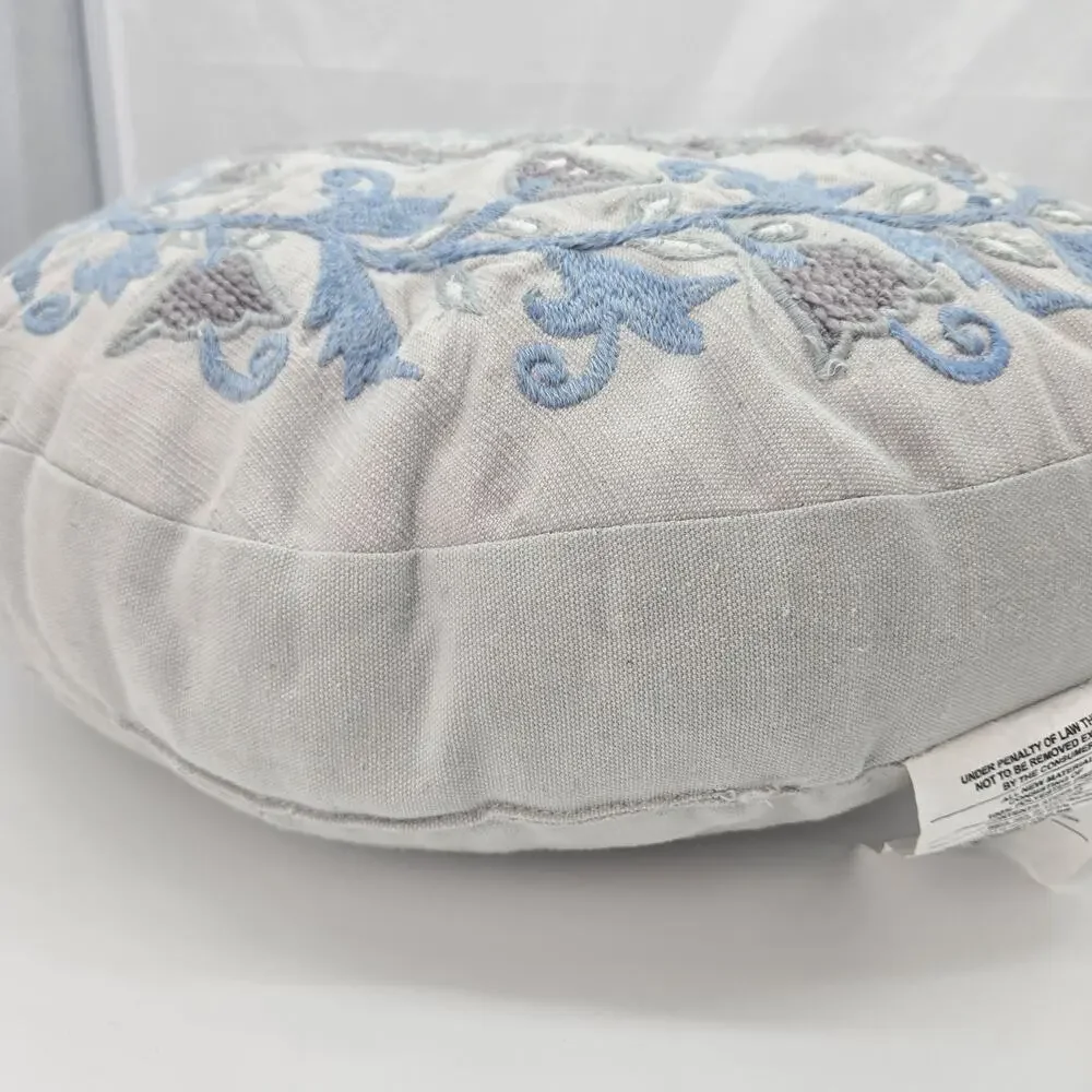 Shabby Chic Zafu Meditation Mandala Accent Pillow 17